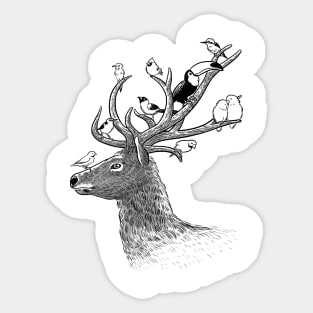 Hipster deer Sticker